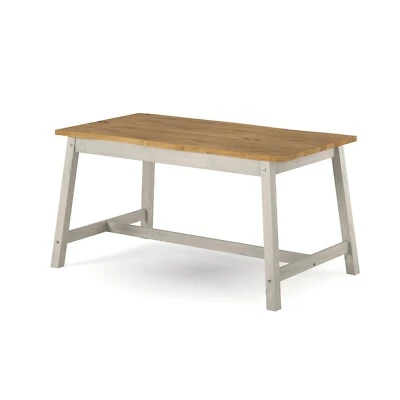 Premium Corona Grey Wash Solid Pine Dining Table - Image 1 of 3
