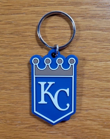KANSAS CITY ROYALS Official Team Logo MLB Baseball 2019 Rubber Key Ring Keychain Cover