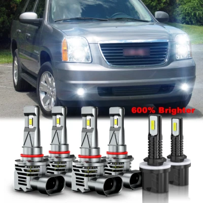 For Pontiac Grand AM 1992-1998 6000K Front LED Headlight + Fog Light Bulbs Combo - Image 1 of 4