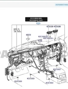LEXUS GS450H GWS191 8214130R00 WIRE, INSTRUMENT PANEL - Picture 1 of 3