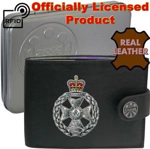 Royal Green Jackets Wallet Personalised Soft Leather Army Military Men's RFID - Picture 1 of 33
