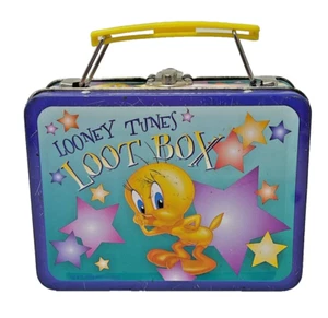 Fiambrera de hojalata vintage Piolín Pájaro Looney Tunes coleccionables Tin Box Company 2000 - Imagen 1 de 11