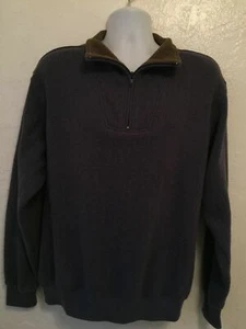 Chaqueta de punto suave mediana con media cremallera Orvis vintage para hombre sudadera índigo (27) - Imagen 1 de 4