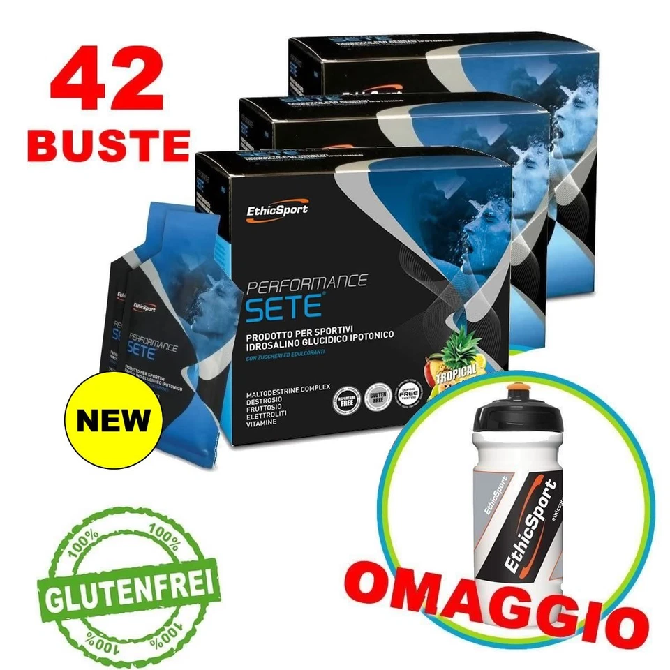 EthicSport N3 PERFORMANCE SETE 42 buste Idrataz. Tropicale +OMAGGIO BORRACCIA - Image 1 of 1