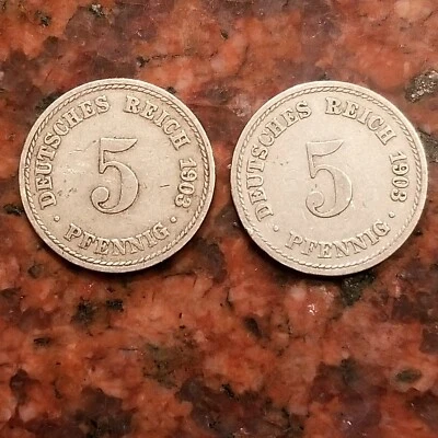 1903-A GERMANY 5 PFENNIG COIN (1 COIN PER SALE)  - #A9315 - Image 1 of 2