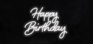 NEW "HAPPY BIRTHDAY" 26x20 LED FLEX WALL SIGN COLOR OPTIONS & REMOTE LF232 - Picture 1 of 4