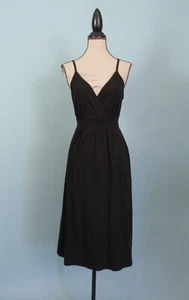 Talla: M Vestido midi FADED GLORY negro escote en V correas ligero para mujer - Imagen 1 de 13