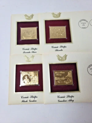 22kt Gold FDC First Day Issue Stamp-Celebrate the Century Comic Strips (4)_AD11 - Image 1 of 4