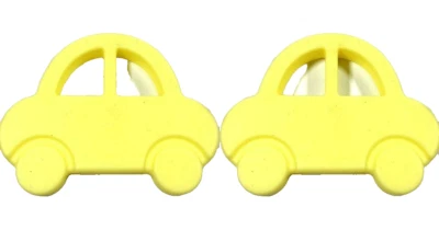 Lil' Jumbl BPA Free Baby Teething Car Toy TR001 Yellow LOT OF 2 - Image 1 of 4