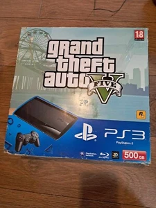 PS3 Playstation 3 Slim Konsole GTA 5 Grand Theft Auto V Edition 500gb - Bild 1 von 7
