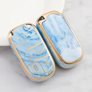 TPU Car Key Fob Case Cover for Jeep Dodge Soft Full Protection Key Case Shell - Foto 1 di 8