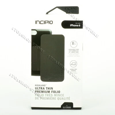 Incipio Highland iPhone 6s iPhone 6 Folio Card Wallet Case w/Stand Cover - Black - Image 1 of 4