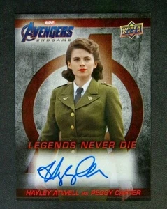 2020 UD Avengers Endgame Hayley Atwell~Peggy Carter Legends Never Die Auto Card - Picture 1 of 2