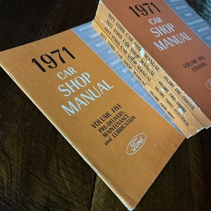 1971 Ford Car Shop Manual Complete Set Volume 1-5 One To Five - Picture 1 of 4