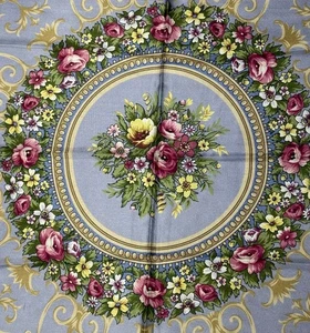 Pavlovo Posad Floral Roses 100% Silk Scarf Shawl Wrap 34" x 34" square New w/tag - Picture 1 of 23