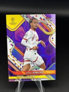 XAVI SIMONS TOPPS FINEST UEFA UCC 2024/25 Purple RAYWAVE PARALLEL /199 - Picture 1 of 2
