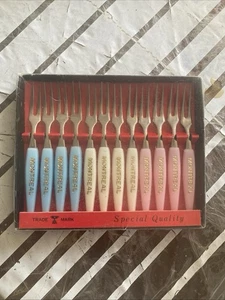 Set forchette piccole vintage 12 pezzi in acciaio inox multicolore Montreal - Foto 1 di 3