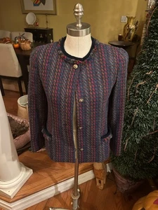 Kirkland Hall Womens multi color Blazer 100% Wool  Free Shipping. vintage - Picture 1 of 8