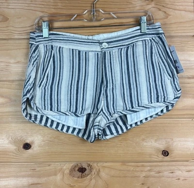 Pantalones Cortos Free People Night Moves Azul Blanco Rayas Talla 4 Nuevos con Etiquetas Foto 1 de 4