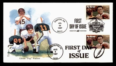 DR WHO 1997 FDC FOOTBALL POP WARNER EDKEN CACHET w14676 - Image 1 of 2