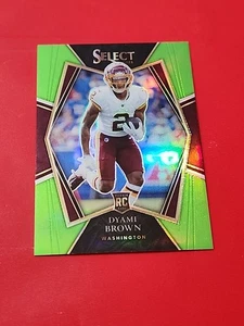Dyami Brown 2021 Panini Select Neon Green Prizm 15/49 Washington Commanders - Picture 1 of 5