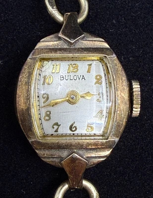 Vtg 1942 Bulova Goddess of Time Ladies Watch Swiss 10K RGP Bezel Gold Filled 6AH - Image 1 of 4