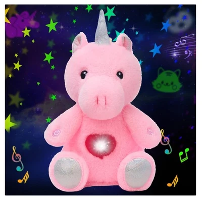 Plüsch Einhorn Nachtlicht Sternenprojektor mit Musik für Kinder - Bild 1 von 4