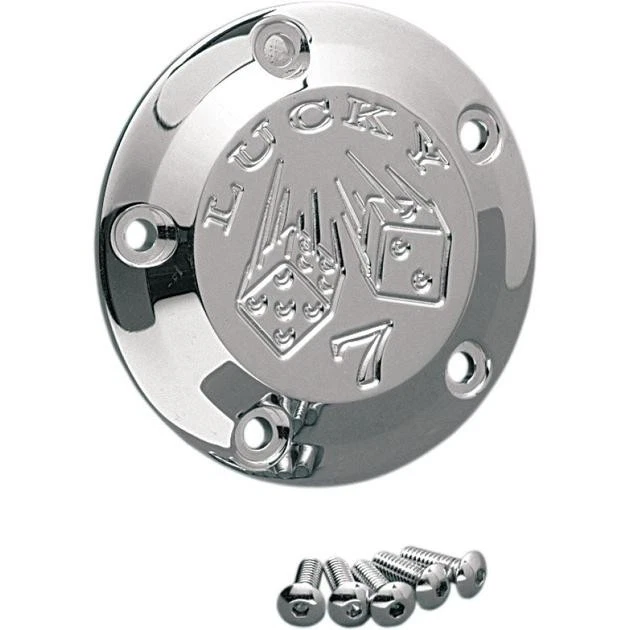 Joker Machine 5-Hole Points Cover Lucky 7 Chrome #02-99L Harley Davidson - Image 1 of 1