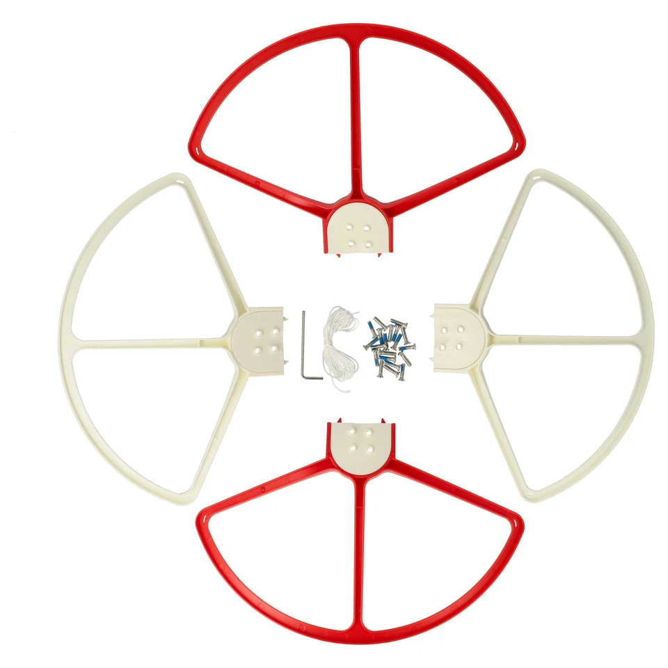 4x Propellerschutz für DJI Phantom 2 Vision + plus 2 2 Vision Drohne Rot Weiß - Bild 1 von 4