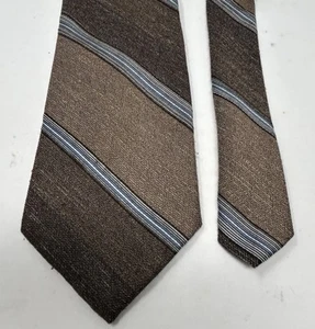 Corbata Marquis Algodón/Poliéster 55 1/2" x 3 1/4" Marrón Azul Rayas - Imagen 1 de 6