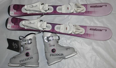 70cm NUEVO 2026 ELAN SKY Niños Esquís EL 4.5 Fijaciones Ajustables + 14.5 Mondo Botas Foto 1 de 4