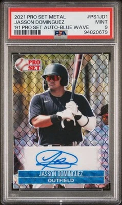 2021 Pro Set Metal Blue Wave Auto - Jasson Dominguez /30 - Image 1 of 3