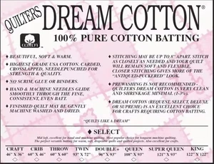 Quilters Dream Natural Cotton Batting Select Loft - Crib - Picture 1 of 2