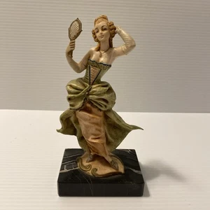 Depose Italy Vintage Figurine On Marble Base - Picture 1 of 11