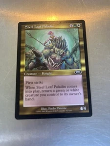 Steel Leaf Paladin LP Planeshift Vintage Magic Cards, COMBINED SHIPPING - Picture 1 of 2