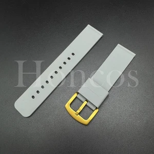 20 22 mm Schnellverschluss Silikon Kautschuk Uhrenarmband passt für Fossil grau USA - Bild 1 von 20