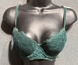 FA Damen Bügel-BH Balconette grün geblümt Größe 34C - Bild 1 von 9