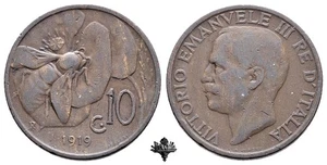 REGNO D'ITALIA 10 centesimi 1919 Ape RARO Vittorio Emanuele III - Foto 1 di 4