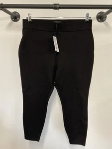 Next Bnwt Size 18S Black Crop Leggings Activewear Elastic Waist A619 - Picture 1 of 6