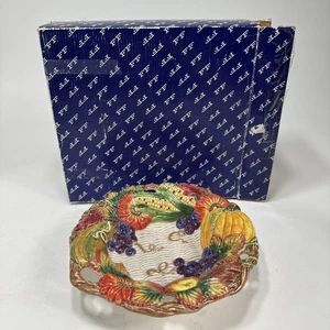 Retired Vintage Fitz and Floyd Fall Plate Autumn Bounty Pattern Collectible 9.5” - Picture 1 of 17