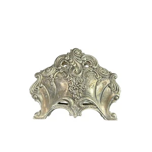 Goldinger- Silver- Table Top Napkin Holder- Has Rustic, Patina wear regal - Picture 1 of 8