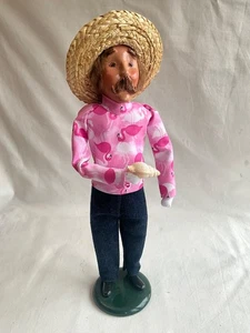 Camisa y jeans Byers Choice Beach Ocean Shore para hombre en flamenco con concha de caracola - Imagen 1 de 7