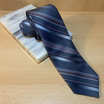 Corbata vintage a rayas azules Kenny Rogers Western Collection Foto 1 de 4