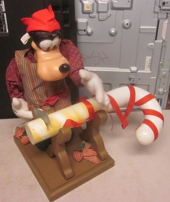 Santa’s Best Holiday Animation Goofy Sawing Candy Cane Disney - See Video - Image 1 of 4