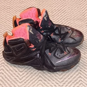 NIKE LEBRON  12 XII Elite Black Metallic Rose Gold 724559-091 Sneakers Men SZ 10 - Picture 1 of 5