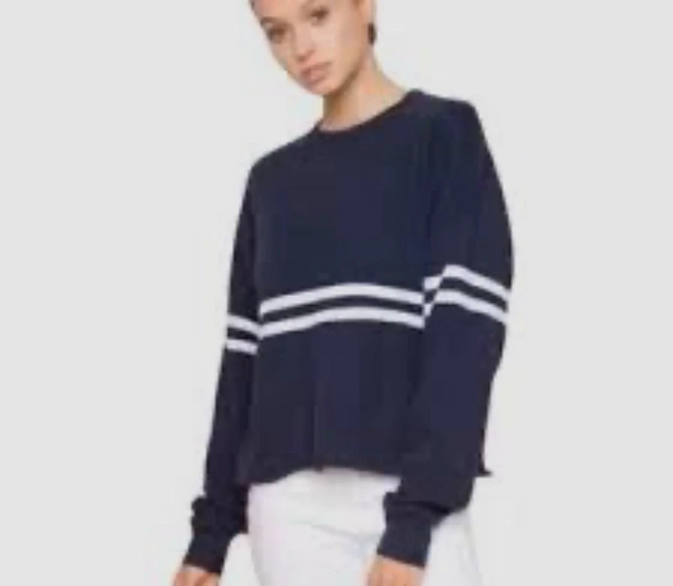 Brandy Melville John Galt Sweater Womens Medium Navy White Sweatshirt Ladies - Image 1 of 4