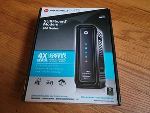 Motorola Arris SURFboard SB6121 DOCSIS 3.0 Cable Modem - Black W/AC Adapter - Bild 1 von 3