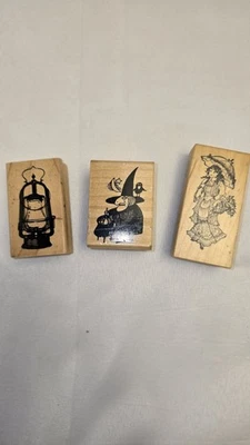 Lote De 3 Linterna Bruja Victoriana Hermosa Niña Estampida De Goma  Foto 1 de 4