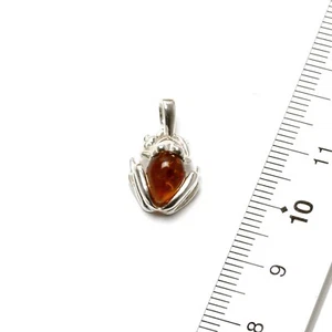 100% Naturbernstein Bernstein Amber Anhänger Kettenanhänger 925er Silber K438 - Bild 1 von 1