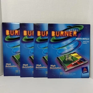 Lot Of 4 Avery After Burner Matte Refills WHITE CD/DVD Jewel Case Inserts - Picture 1 of 3